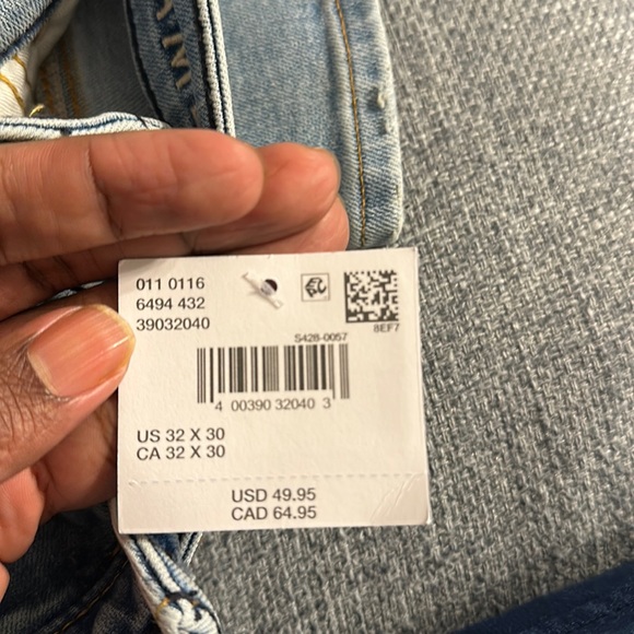 American Eagle AirFlex+ Slim Straight Jeans (light blue) - 32x30 - Picture 9 of 9